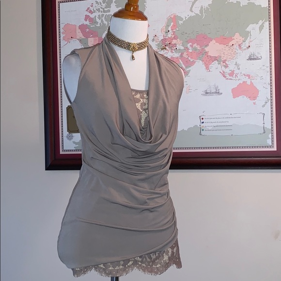 Carmen Marc Valvo Tops - EUC+++CARMEN  Sexy sleeveless ruched top /size XS